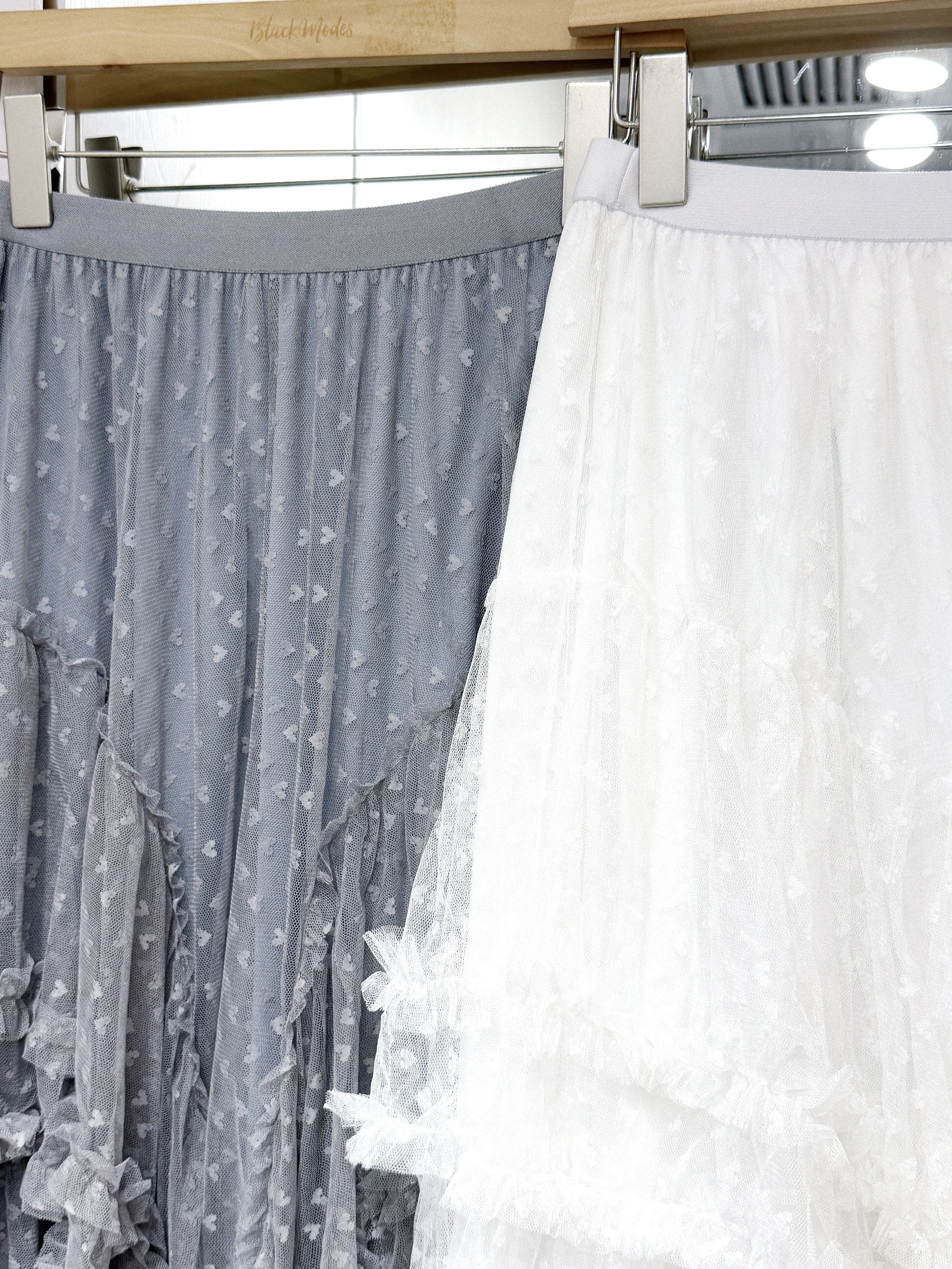 D0559｜日系透明感愛心layer長裙☁໒꒱·ﾟ