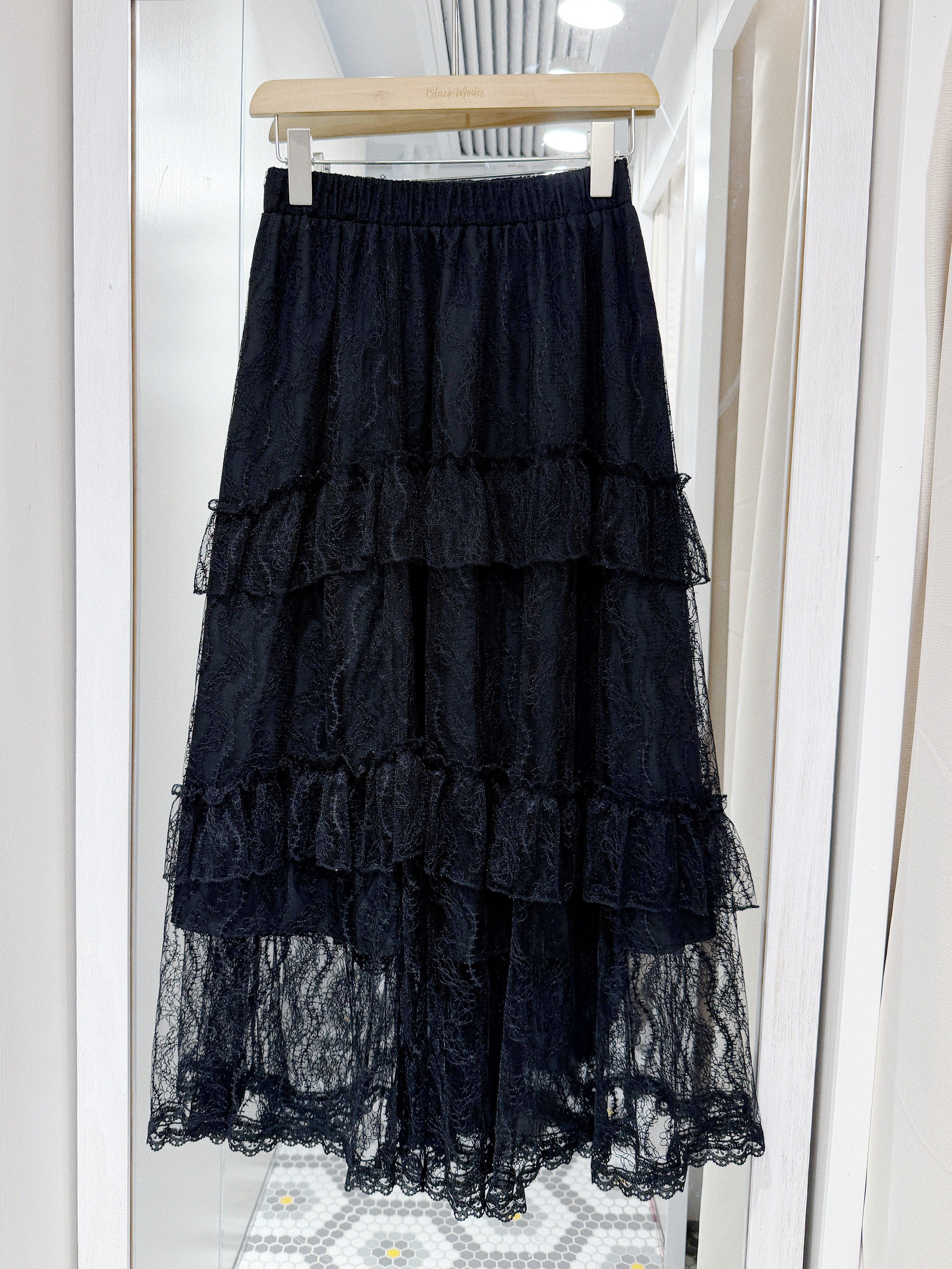 D0560｜波浪感蕾絲layer長裙⊹ ｡⁖✦