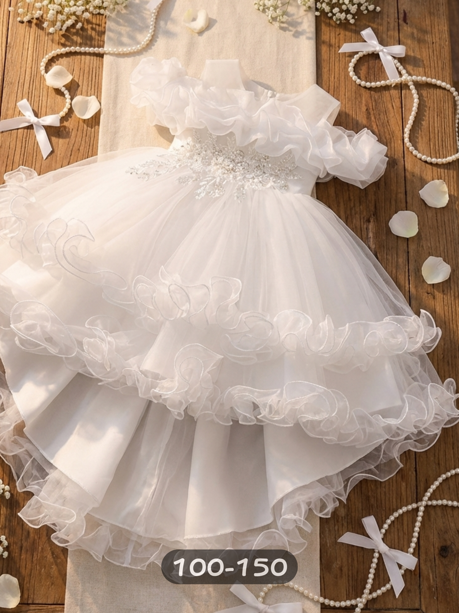 雪瀾露肩紗 拖尾洋裝/小禮服