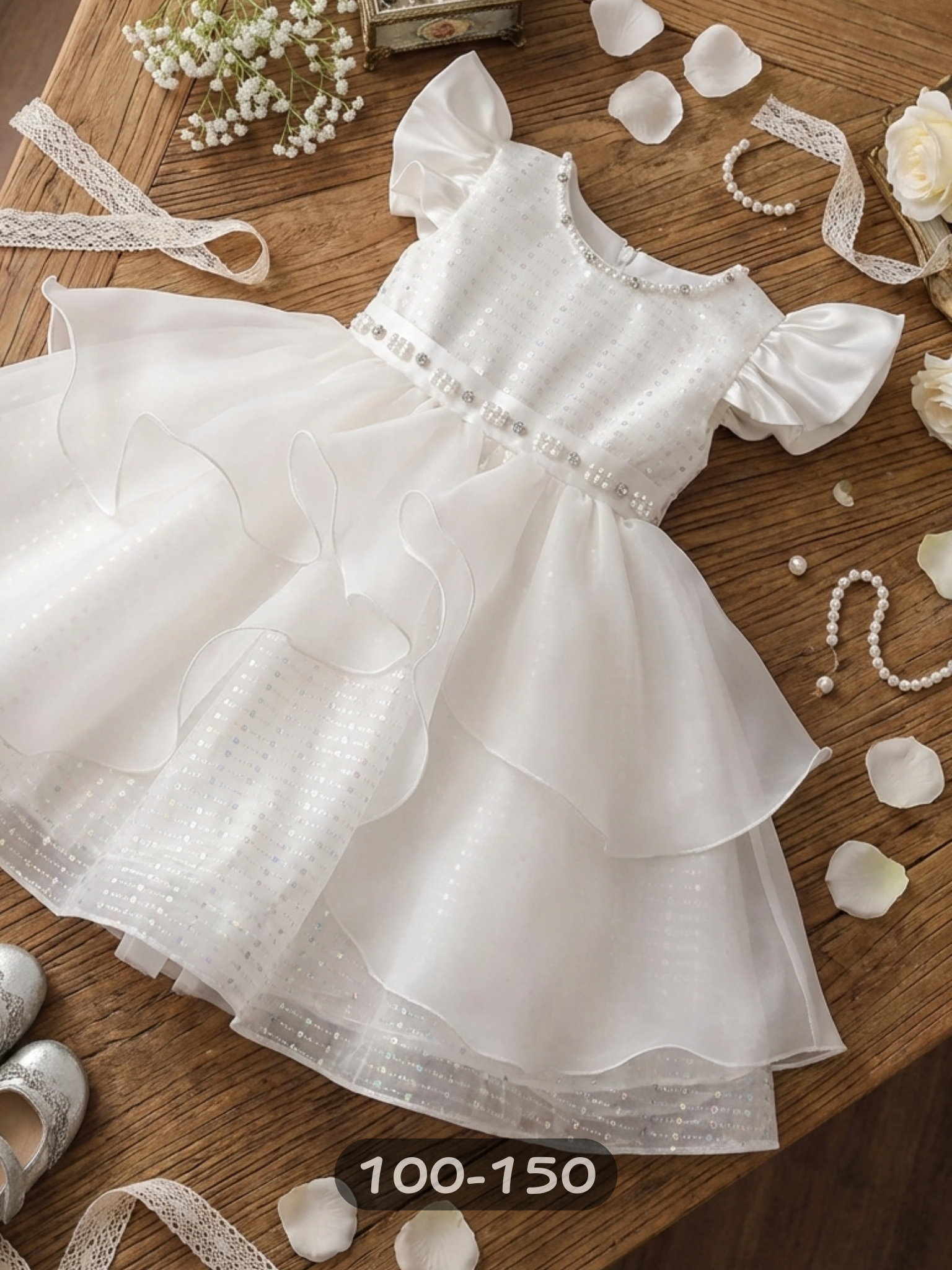 飛袖小格紗 洋裝/小禮服