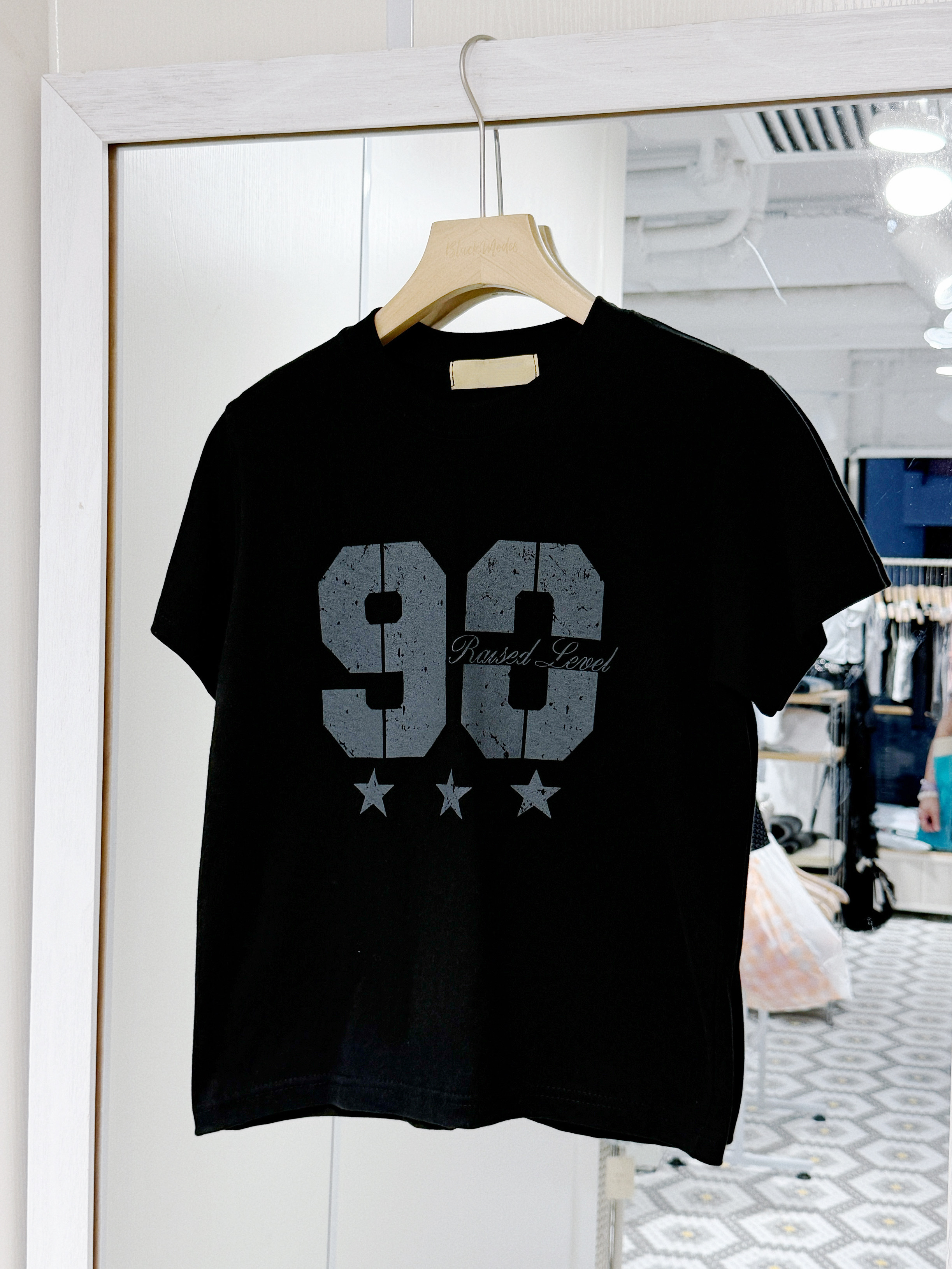 T1385｜型格復古星星NO.90短袖上衣★ ⁺˖ ⸝⸝