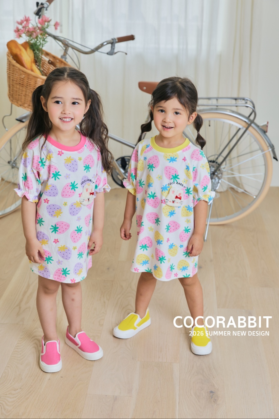 正韓夏Cocorabbit  兩色兔兔草莓洋裝