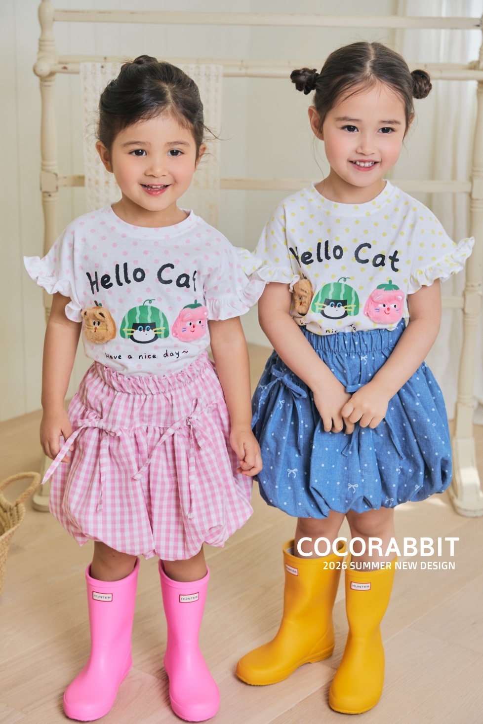 正韓夏Cocorabbit  兩色點點貓貓上衣