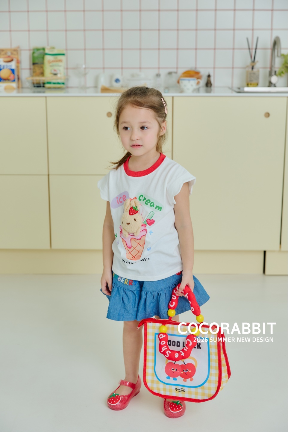 正韓夏Cocorabbit  兩色兔兔冰淇淋上衣