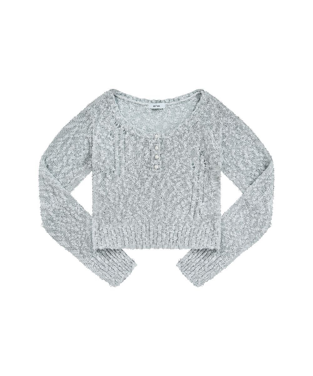 ASON 冰感布克尼短版針織上衣 AS_P0000CWY