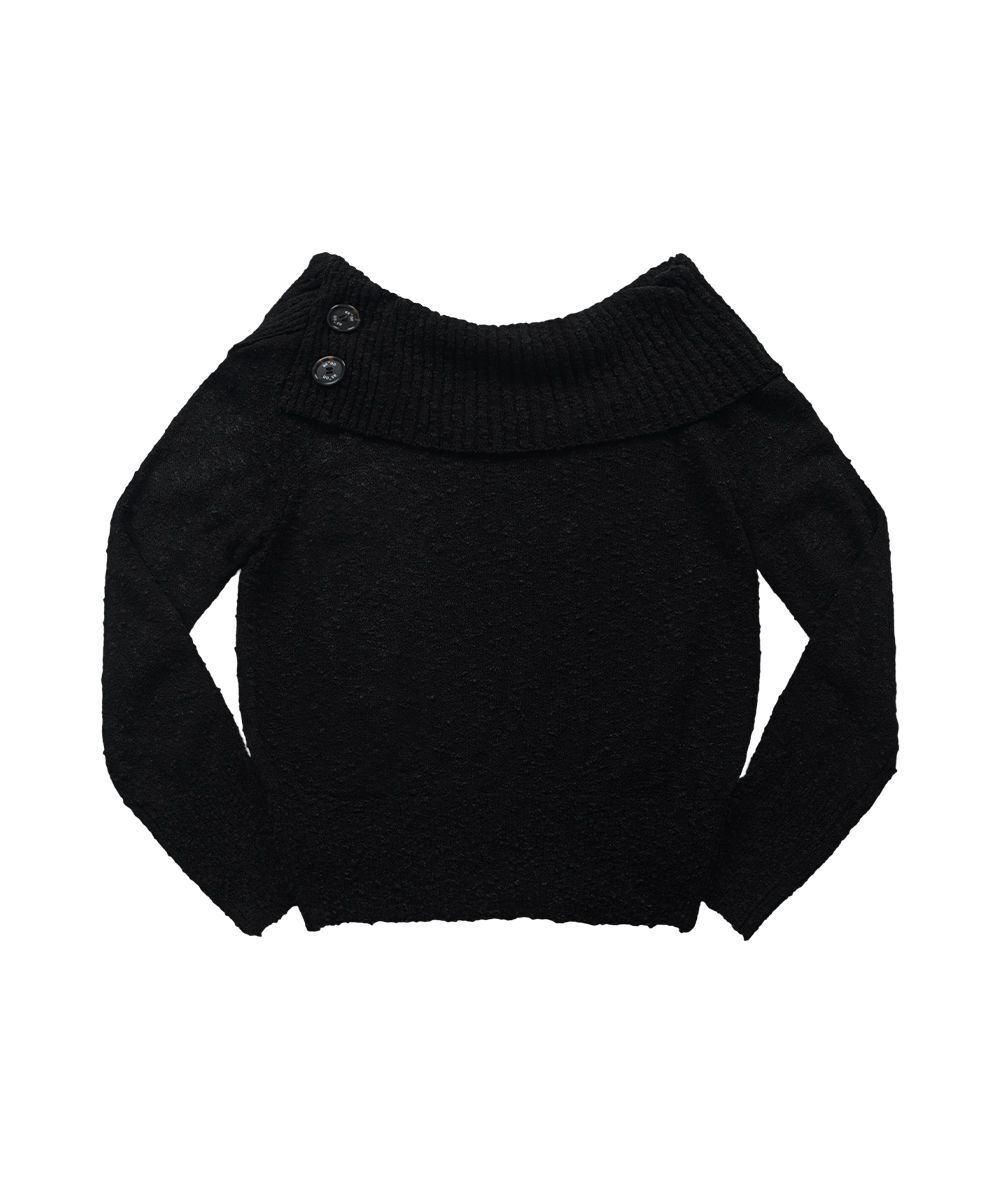 ASON Kira 露肩針織上衣 黑色 AS_P0000CWX