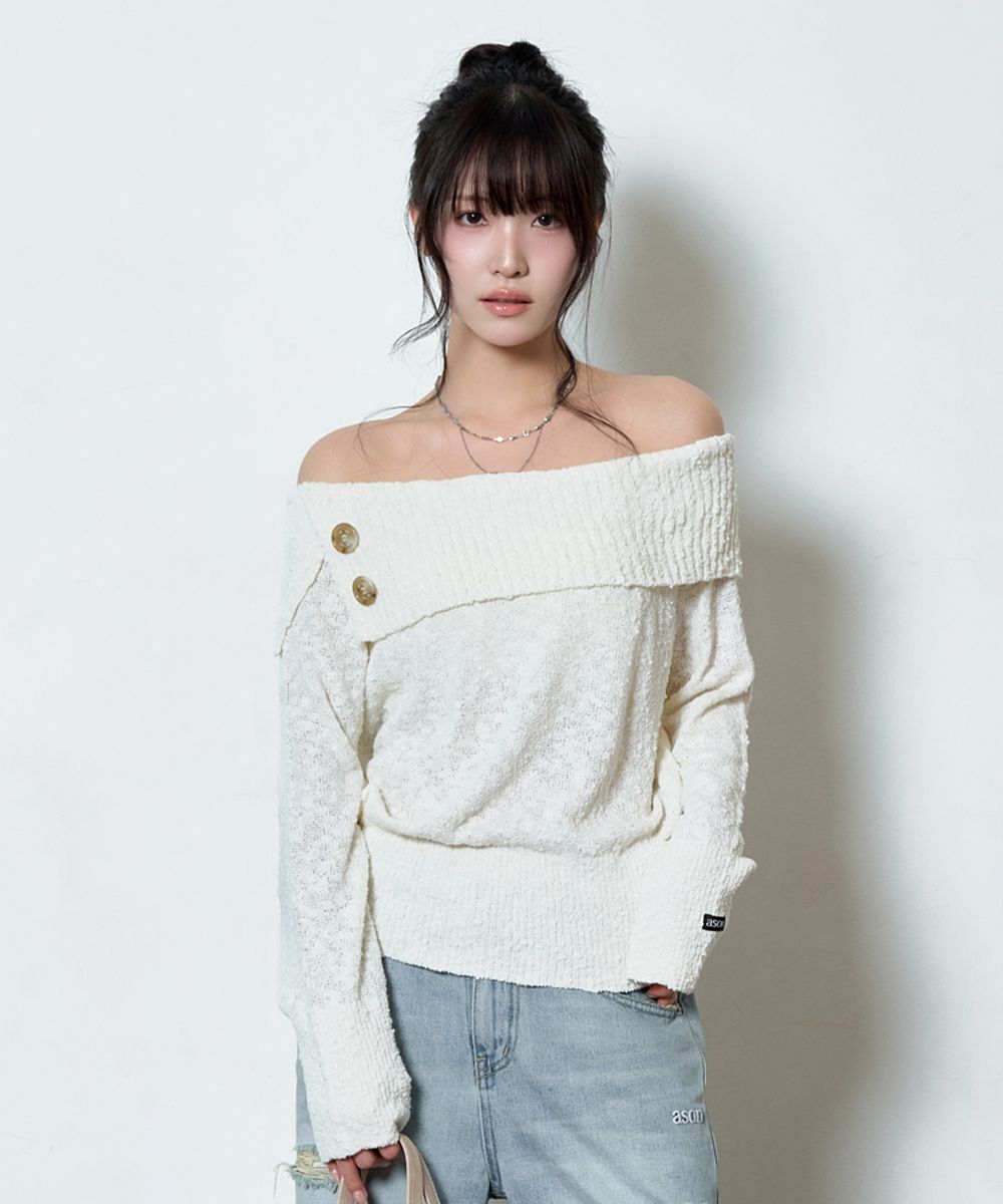 ASON KIRA 露肩針織上衣 AS_P0000CWW