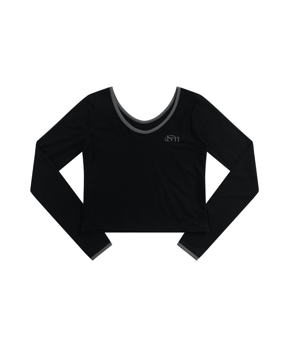 ASON EVE 撞色領口短袖T恤 AS_P0000CWV