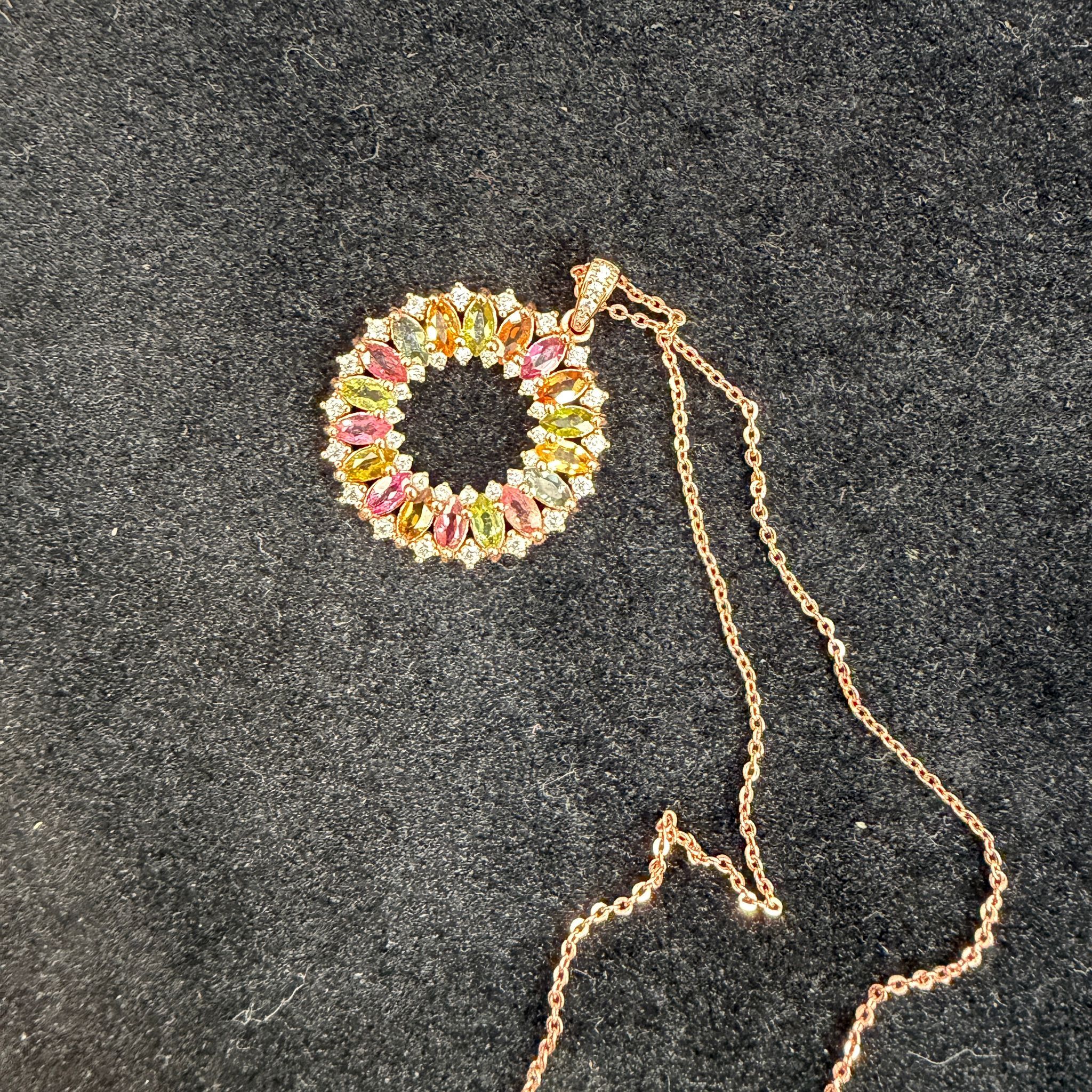 NEC-JJG0406-184水滴形碧璽吊墜[含鏈]  (A184)