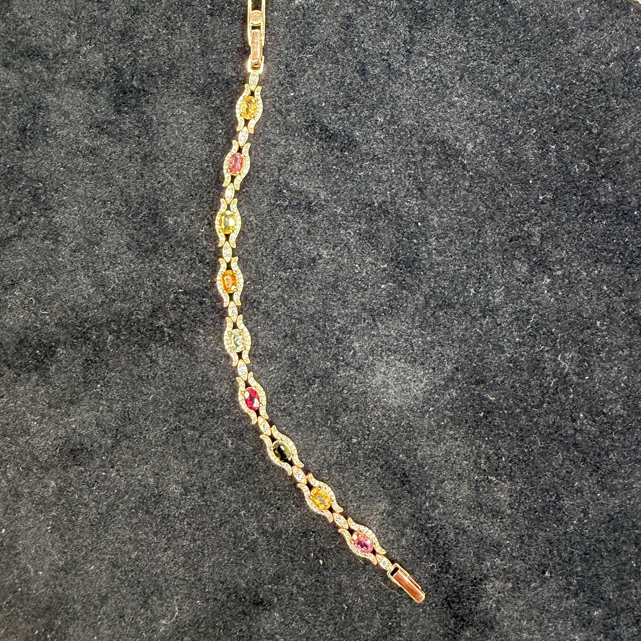 NEC-JJG0406-185  水滴形碧璽手鏈 (A185)