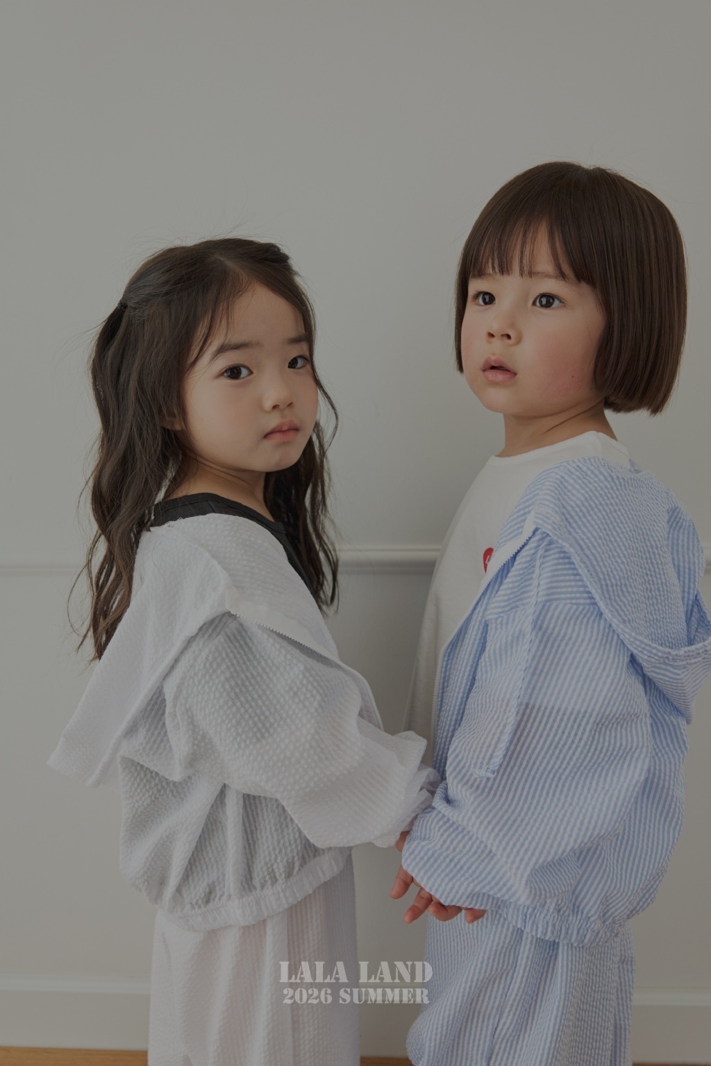 正韓夏lalaland 透氣條紋/米白拉鍊外套