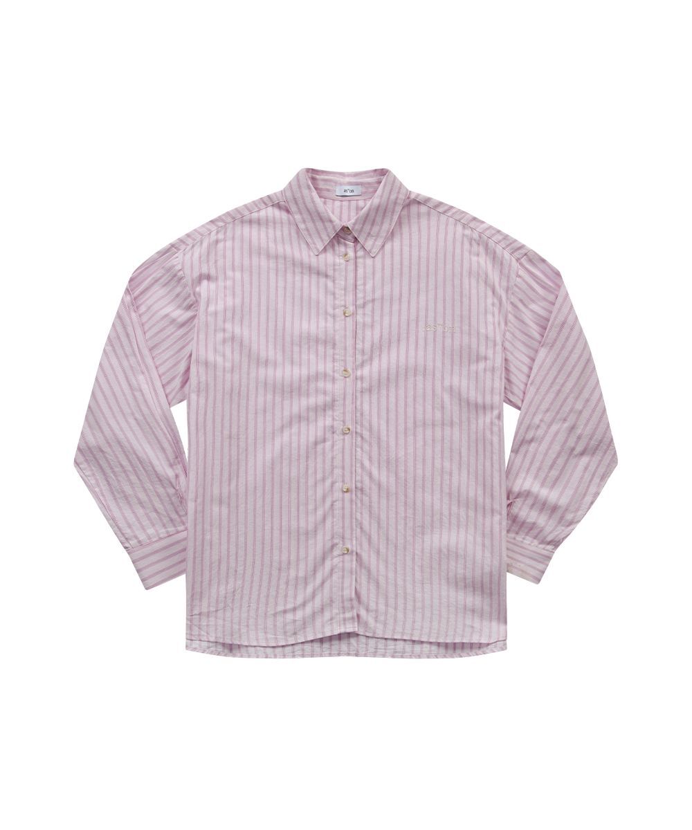 ASON 條紋寬版襯衫 粉色 AS_P0000CXM