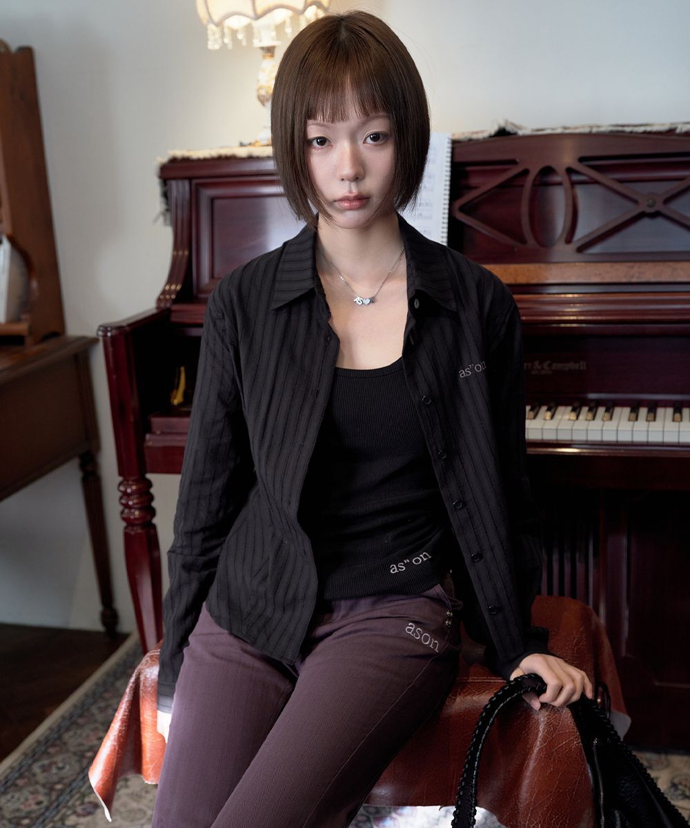 ASON Niko 馬甲襯衫 黑色 AS_P0000CXL