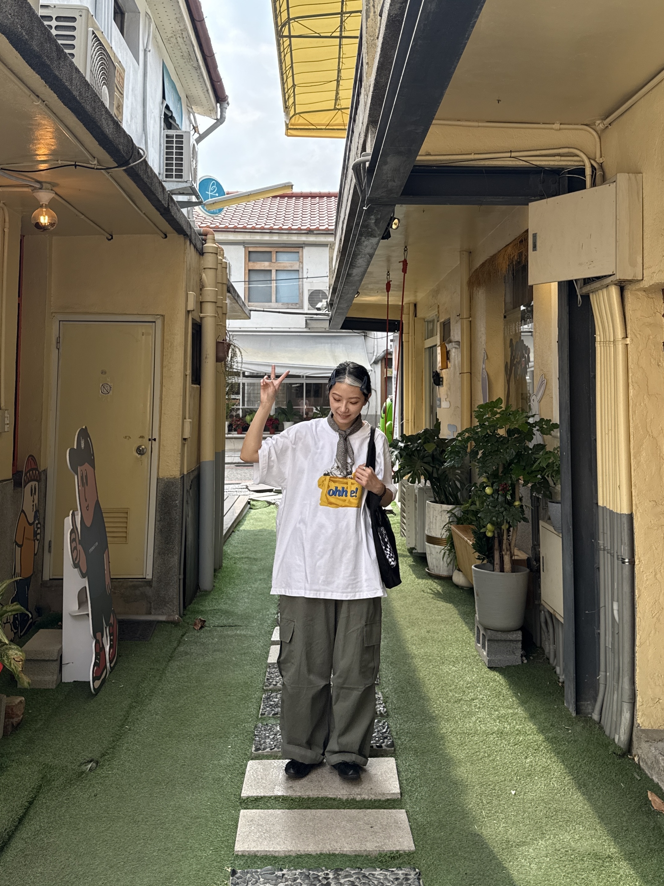 立體口袋工裝褲 (綠)