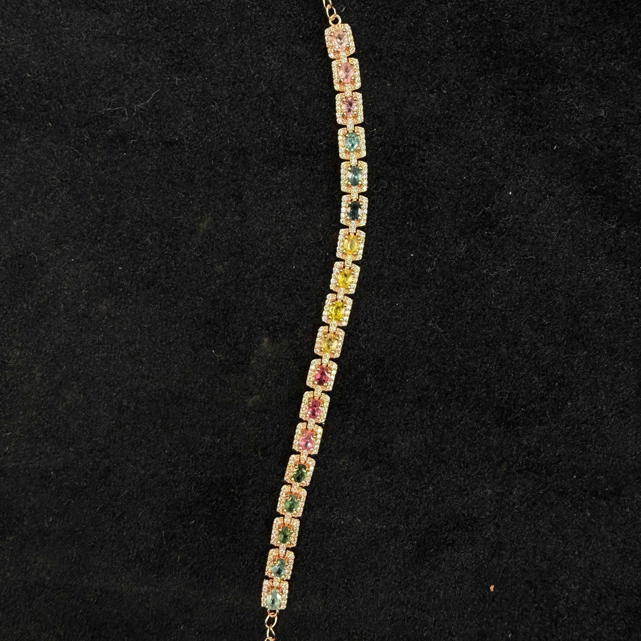 NEC-JJG0406-189方形碧璽手鏈(A189)