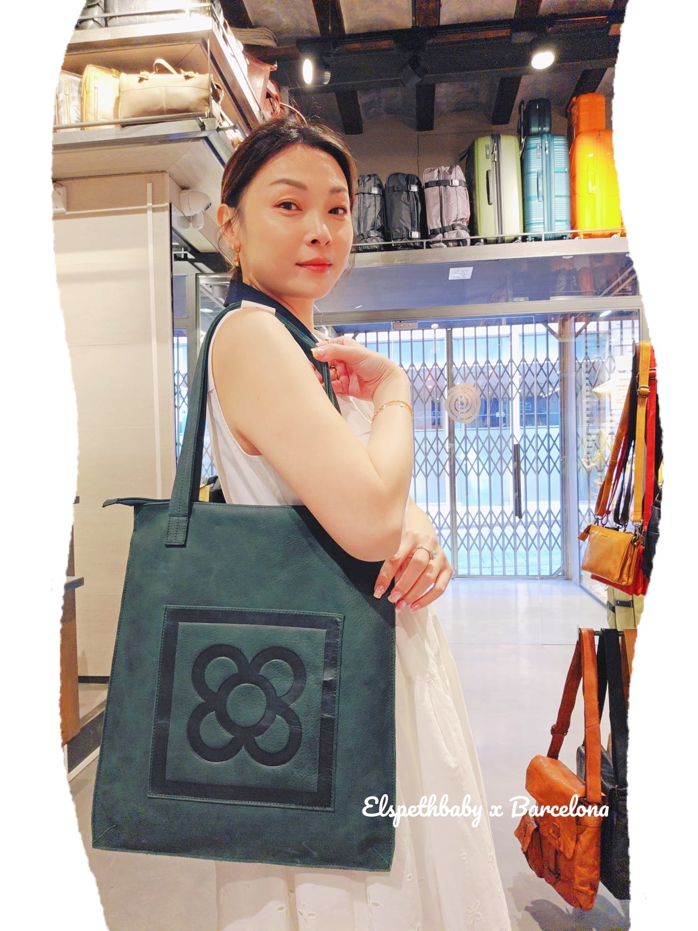 西班牙代購  Barcelona Rectangular leather shopper bag C款 (全牛皮)
