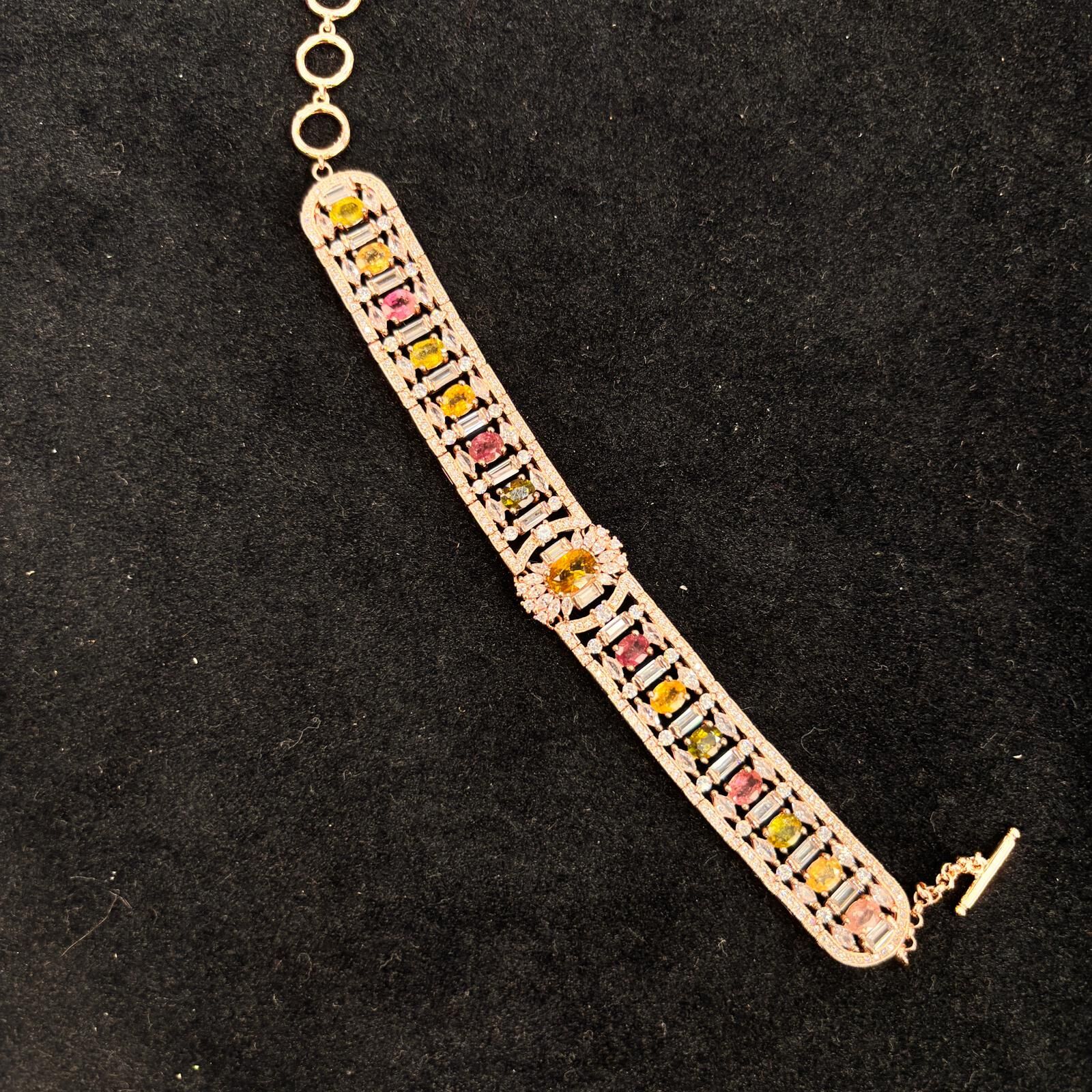 NEC-JJG0406-190碧璽排型手鏈 (A190)