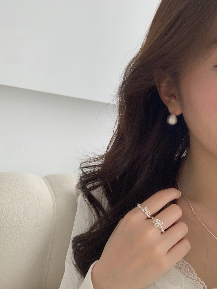 蝴蝶結蕾絲氣質戒指