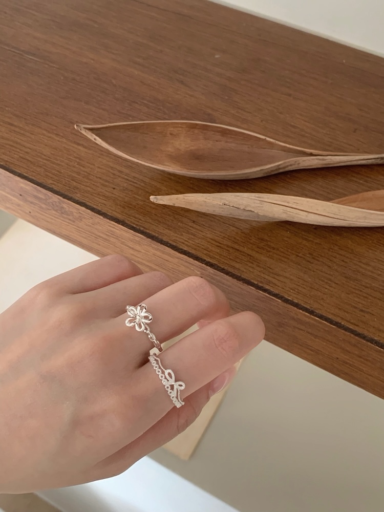 蝴蝶結蕾絲氣質戒指