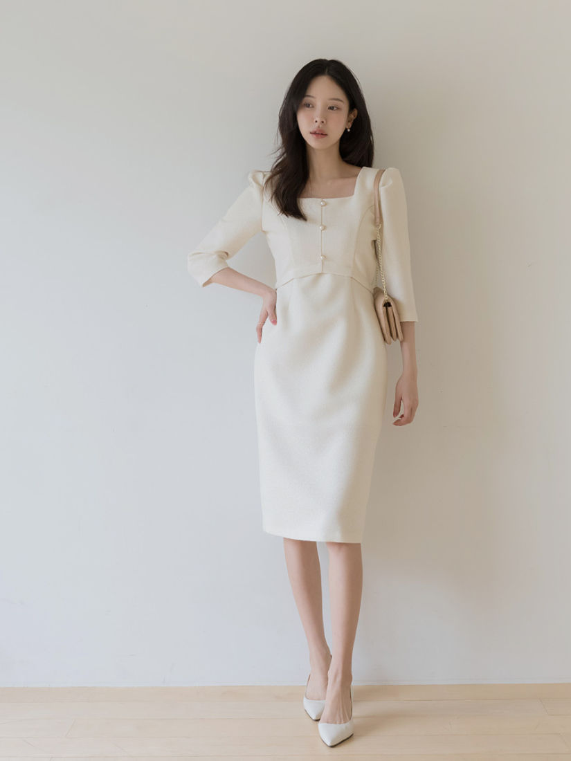 Colette 修身提腰氣質洋裝 [ 2色 / S,M]