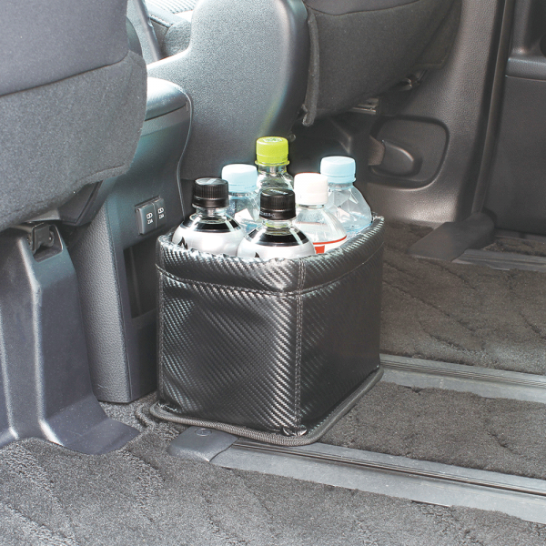 日本 NAPOLEX CARBON紋 車內垃圾桶 收納箱 FIZZ-1107