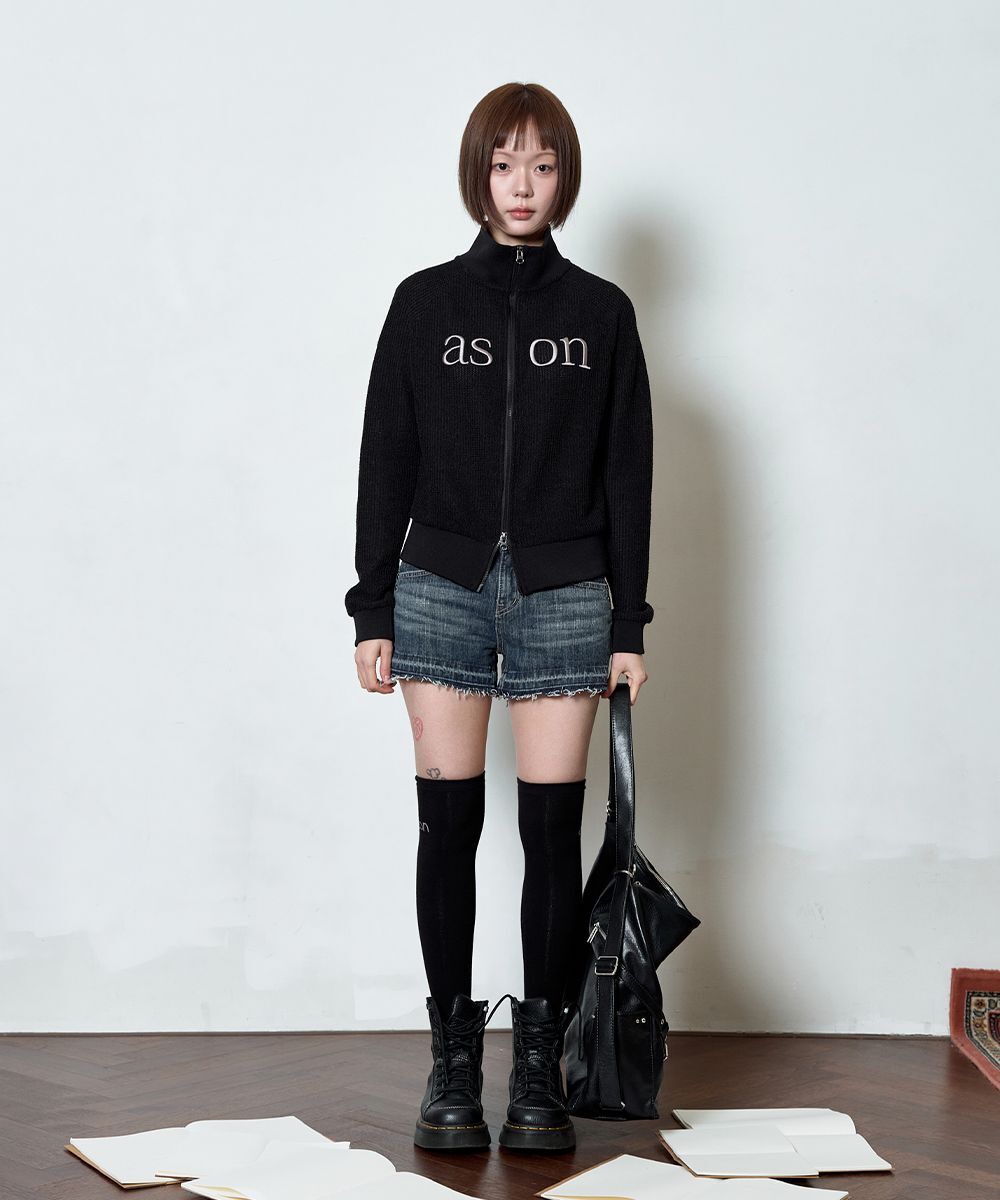 ASON 反摺丹寧短褲 藍色 AS_P0000CWP