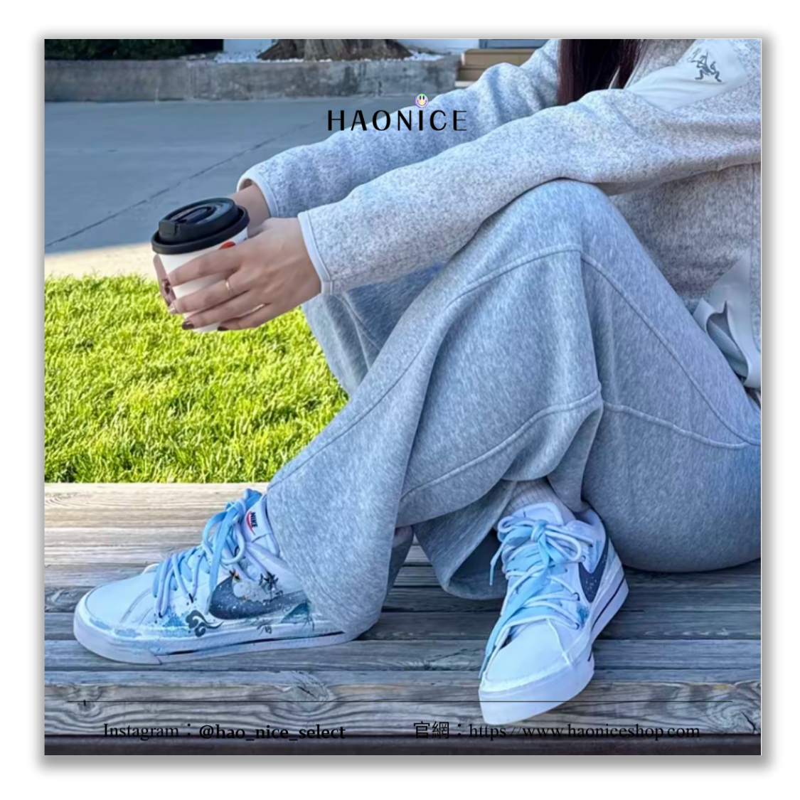 【HAO NICE】100%正品🔥藝術訂製款NIKE Court Legacy 墨染江山 中國風 手繪風板鞋 運動鞋 休閒鞋