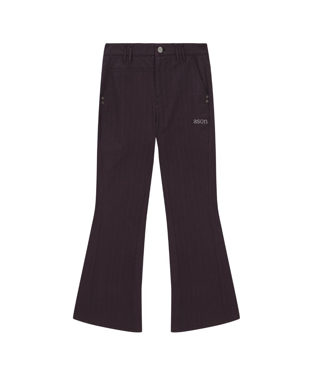 ASON Tina 斜紋長褲 紫色 AS_P0000CWH