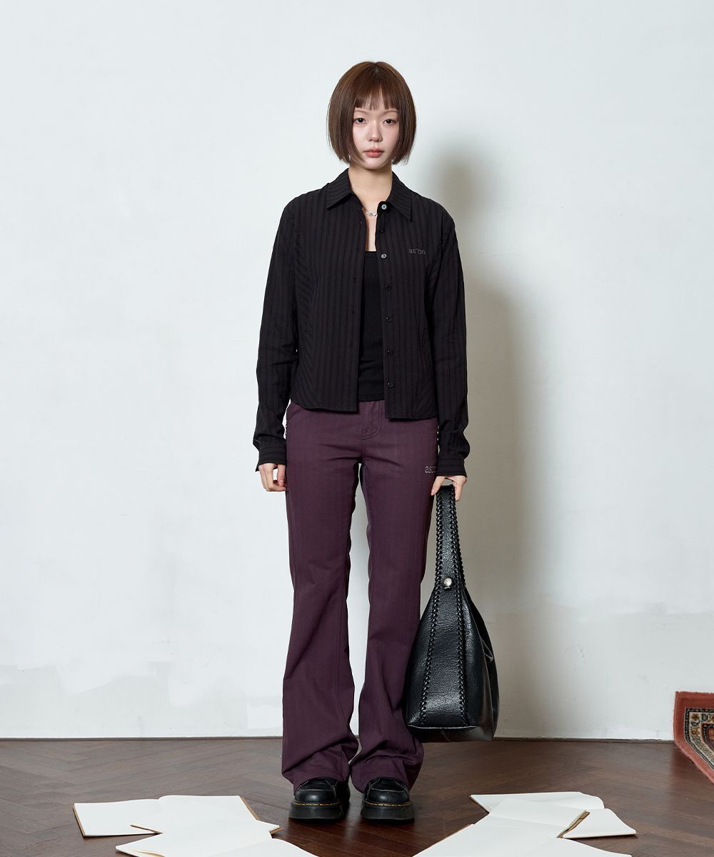 ASON Tina 斜紋長褲 紫色 AS_P0000CWH