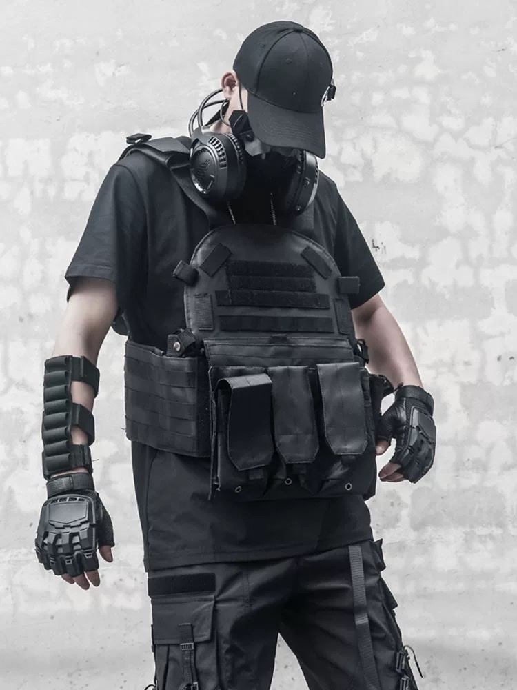 𝙏𝙀𝘾𝙃𝙒𝙀𝘼𝙍 暗黑戰術套頭工裝馬甲