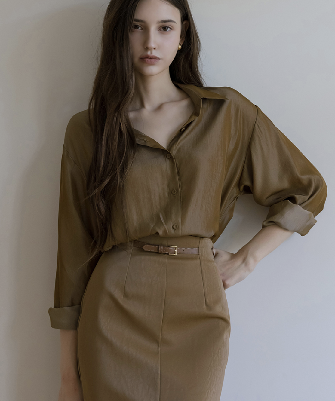 Zenith 絲光優雅襯衫 [ 3色 / Free ]