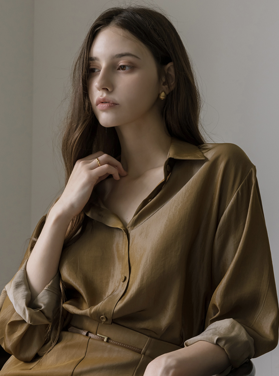 Zenith 絲光優雅襯衫 [ 3色 / Free ]