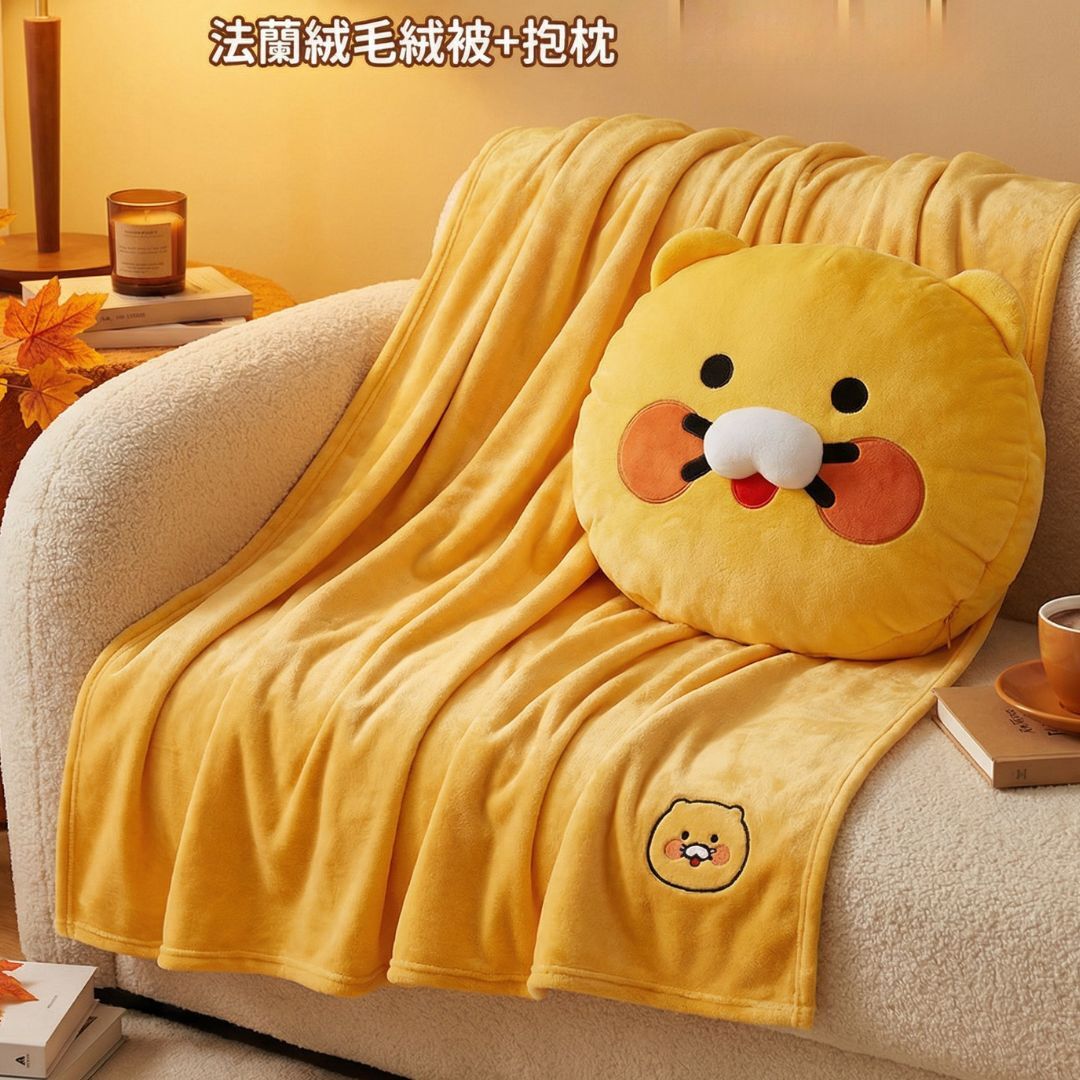 Kakao Friends - 多功能法蘭絨毛絨被 抱枕(春植)