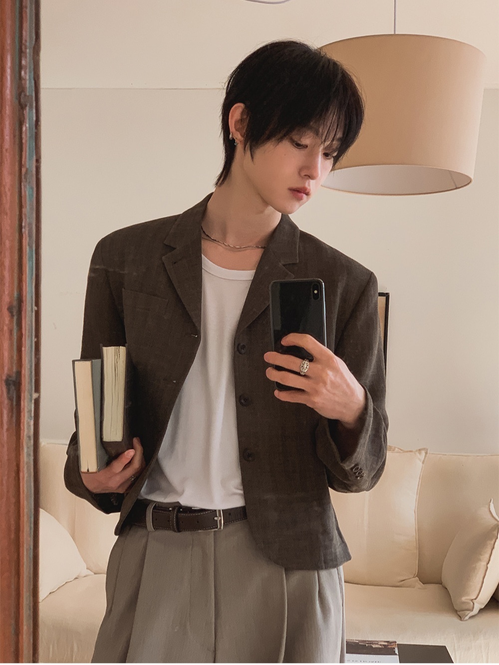 勞倫斯亞麻短款夾克