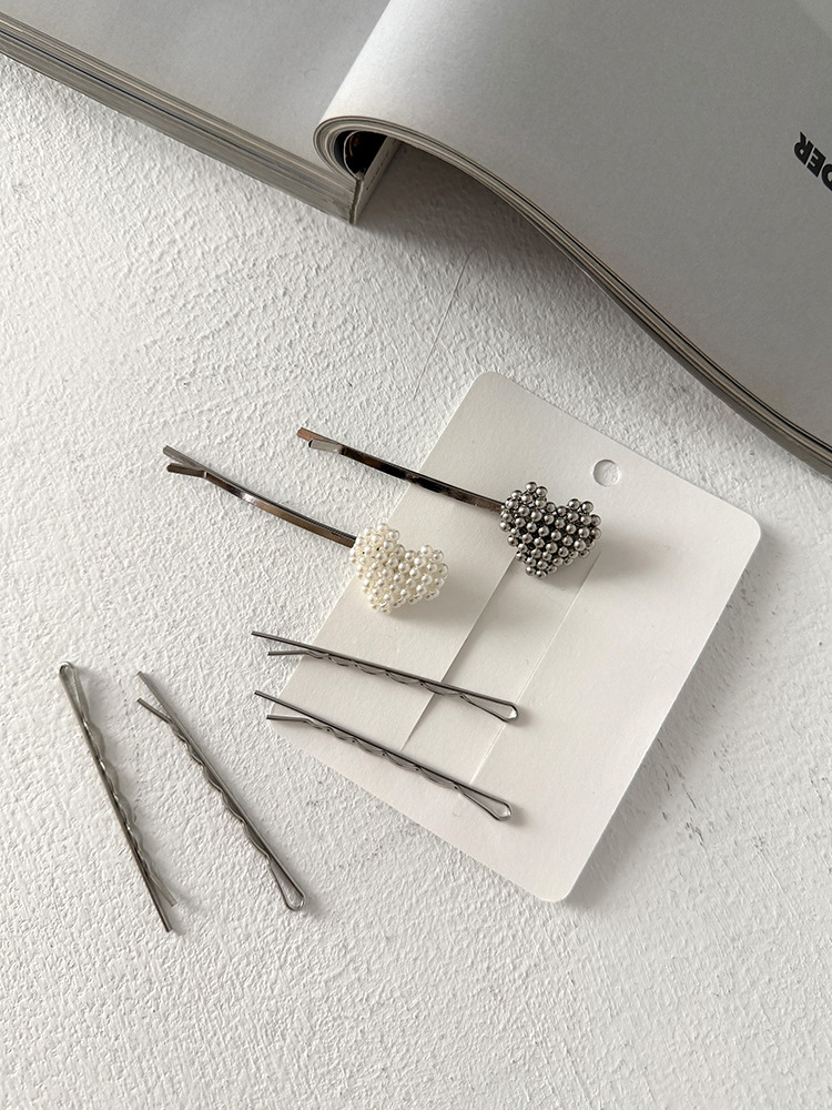 品牌選品｜珍珠愛心髮夾 (3款)