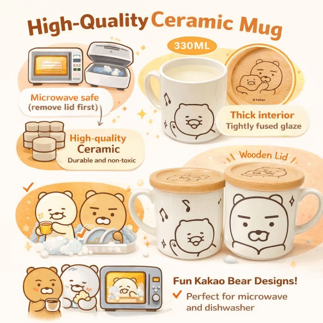 Kakao Friends 陶瓷杯連蓋