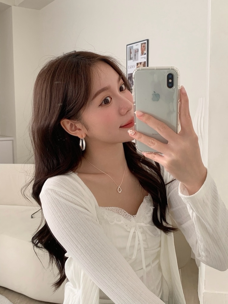 拉絲大圈圈霧面耳環