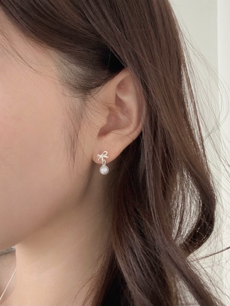氣質小仙女珍珠蝴蝶節耳環