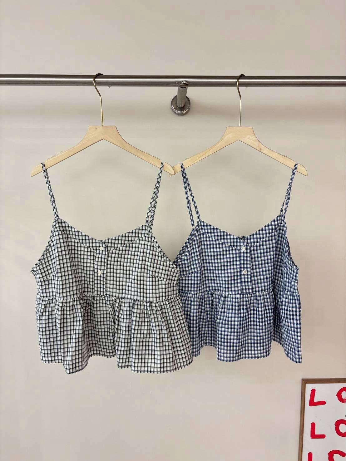 簡約小格子短身外搭