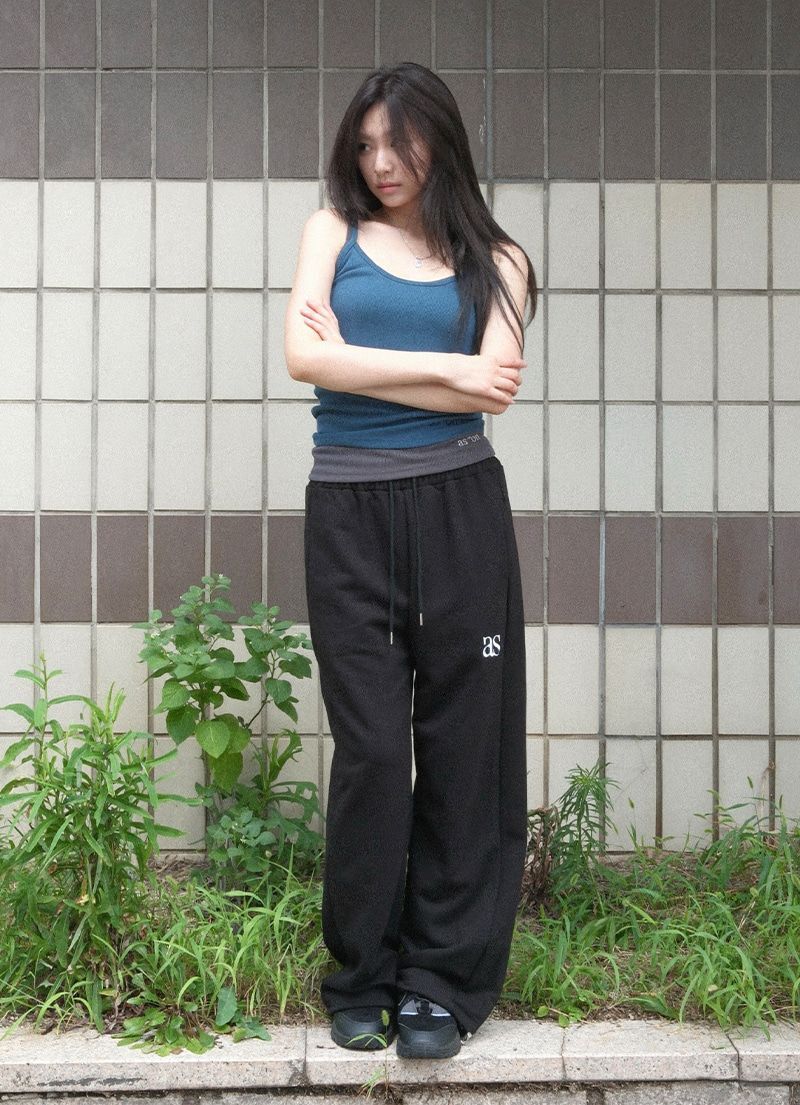 ASON 寬鬆訓練運動褲 黑色 AS_P0000BOZ