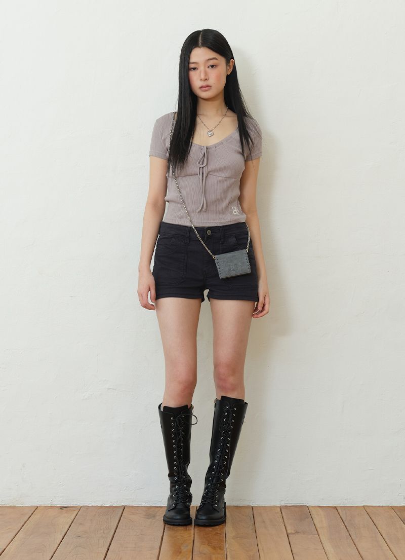 ASON 美式復古水洗短褲 深海軍藍 AS_P0000CJB