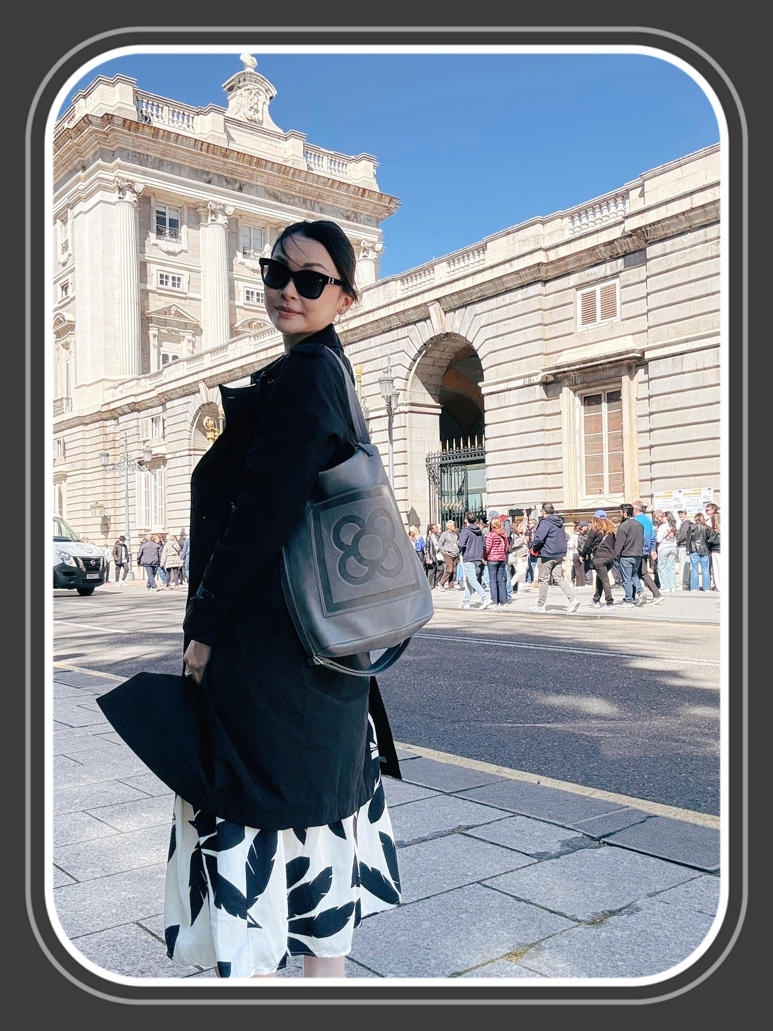 西班牙代購 Barcelona flower crossbody bag