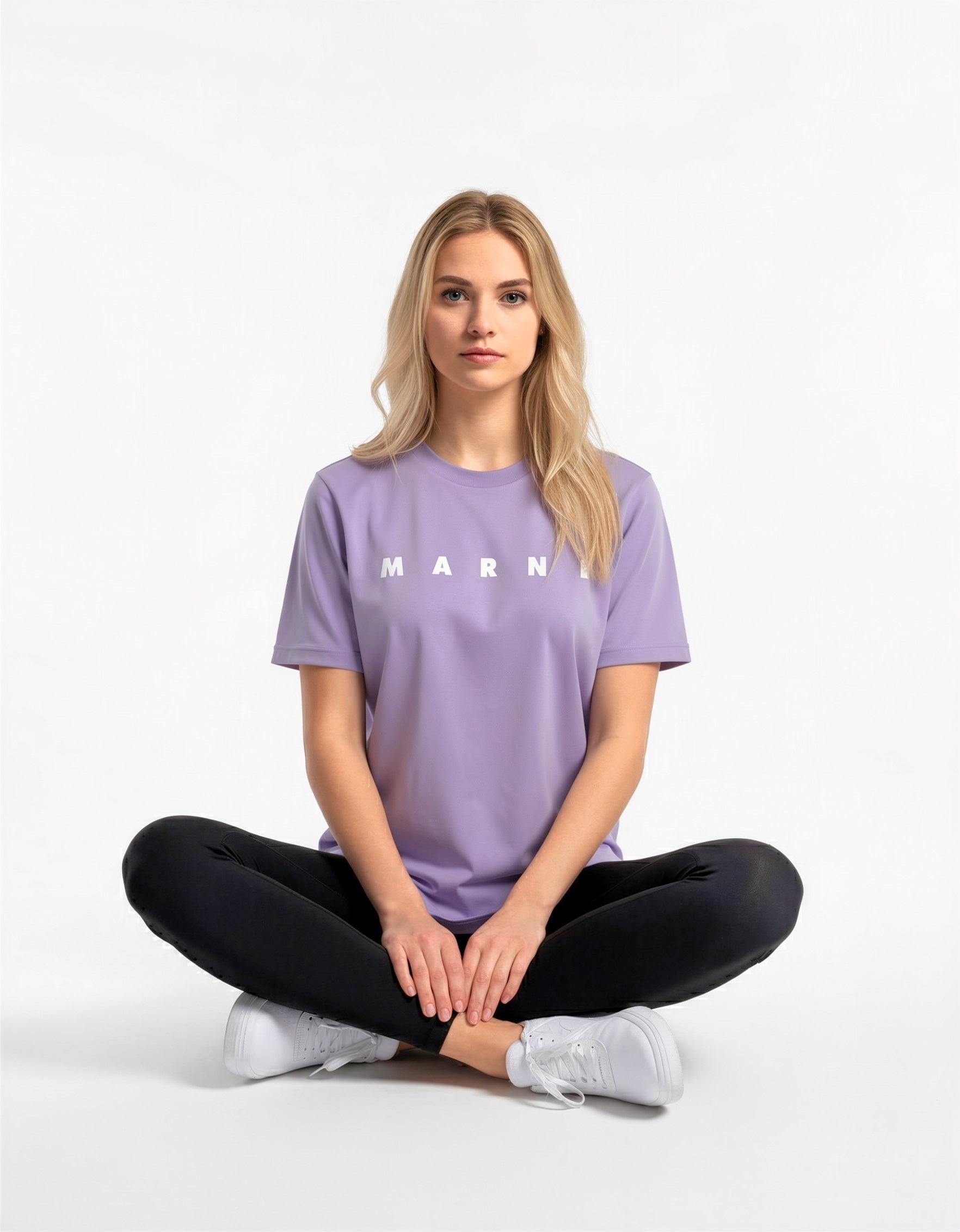 Marni kids 香芋紫 字母印花 Tee