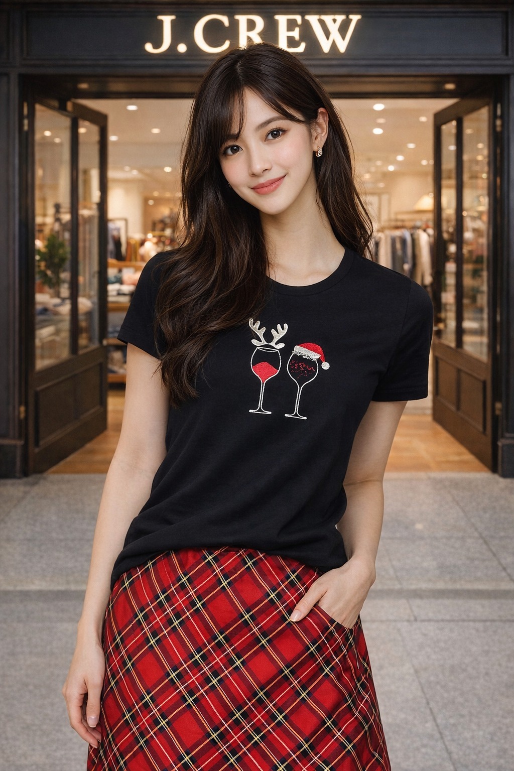 OBS407 J.Crew 節日氣氛Graphic Tee