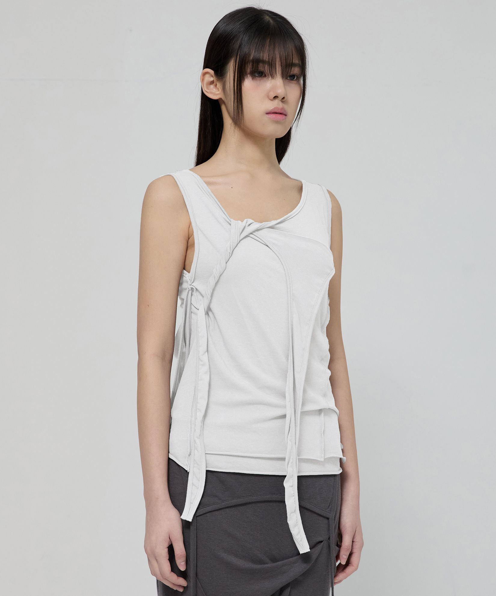 FLAREUP 三股編織無袖上衣 FL-128_White