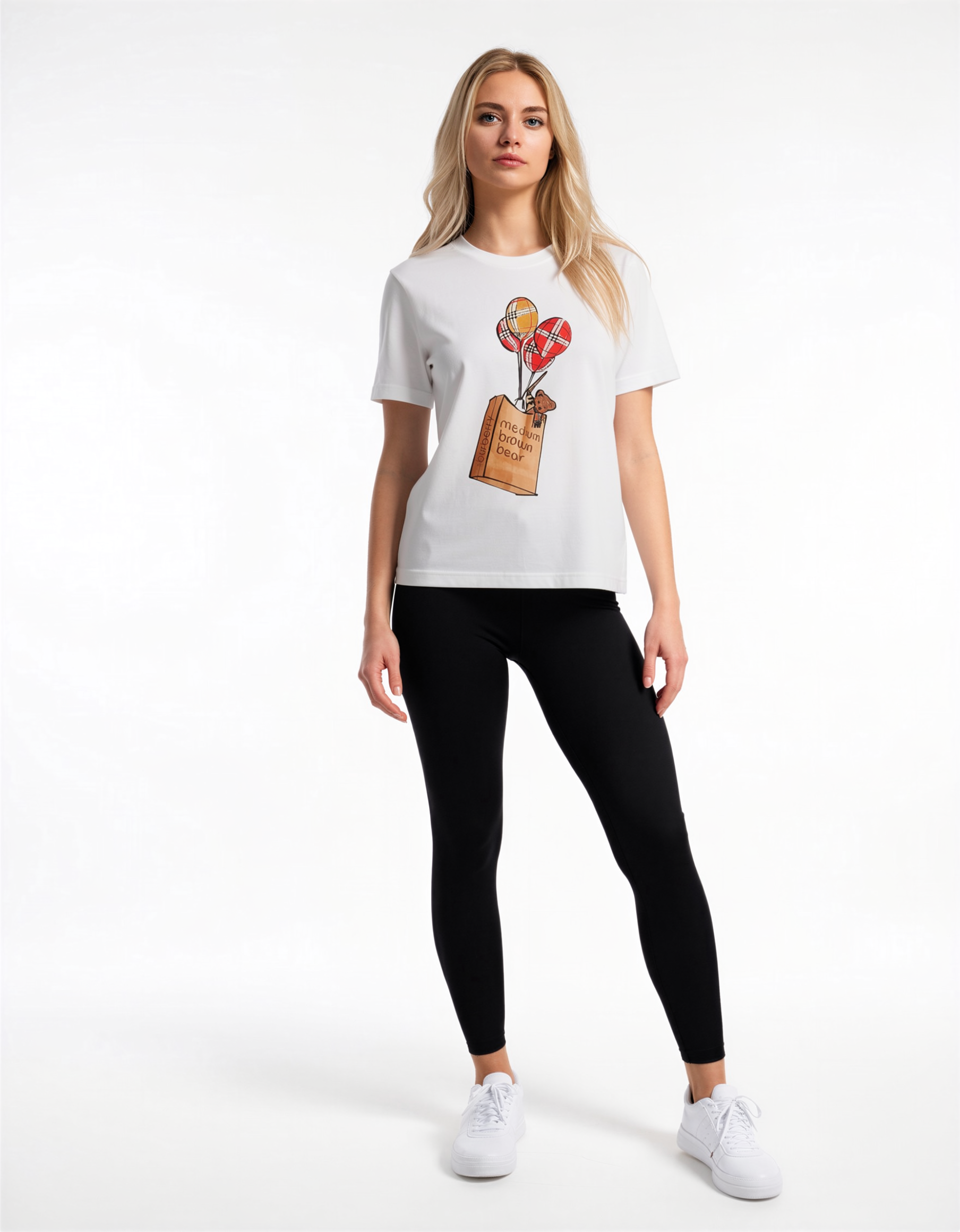 BBR kids 白色 氣球小熊 Tee