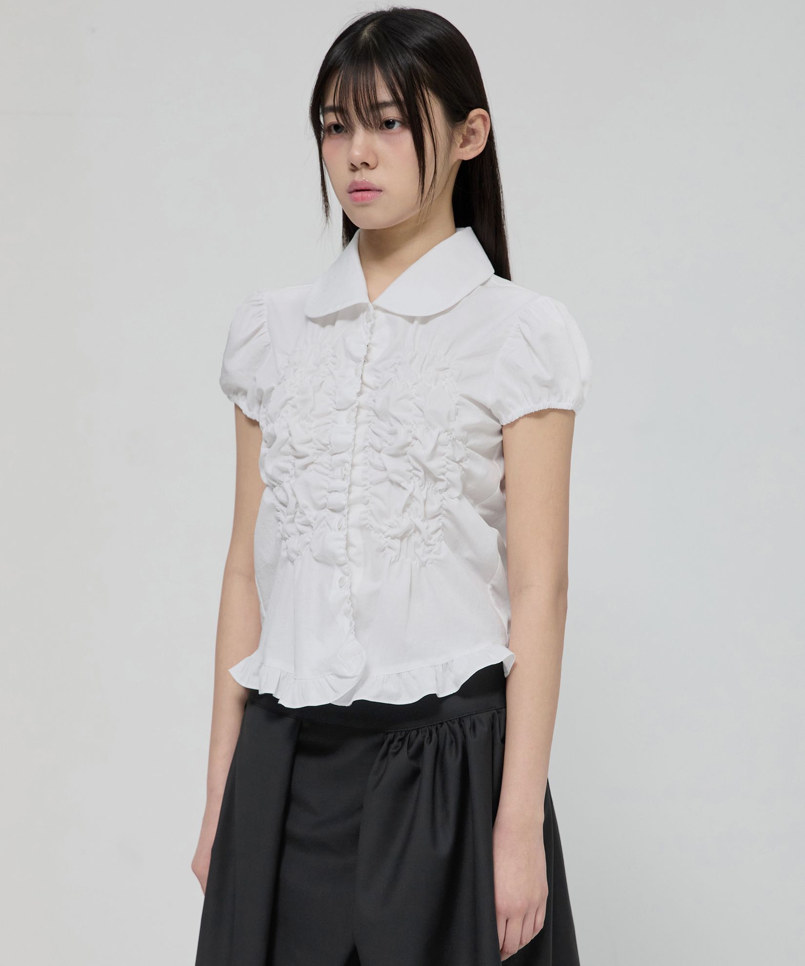 FLAREUP 雲朵泡泡袖上衣 FL-115_White