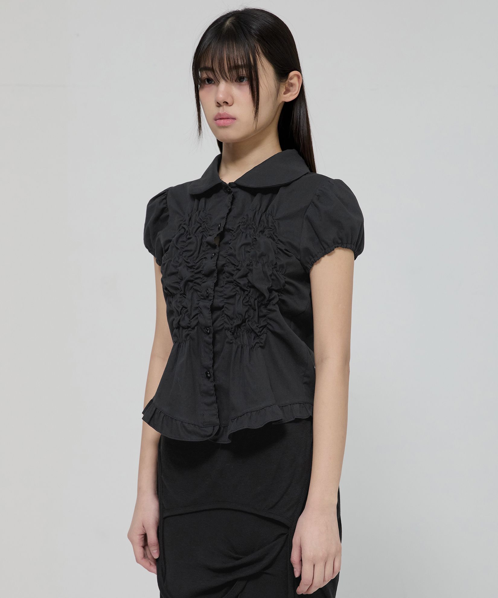 FLAREUP 泡泡袖上衣 FL-115_Black