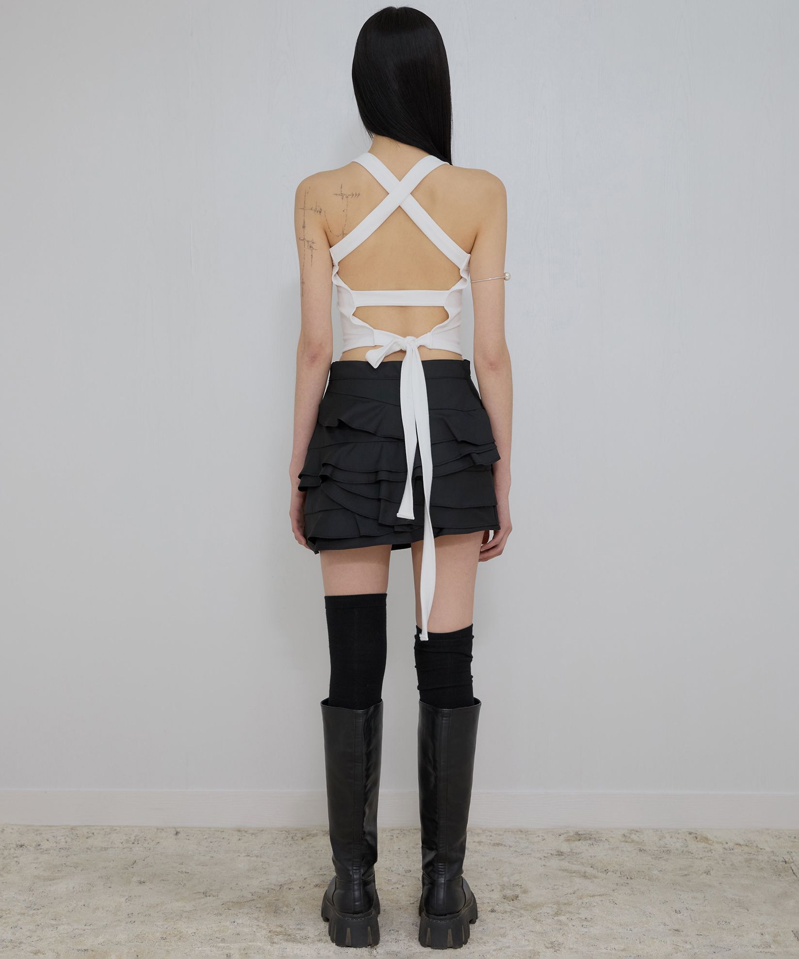 FLAREUP 露背細肩帶無袖上衣 FL-162_White