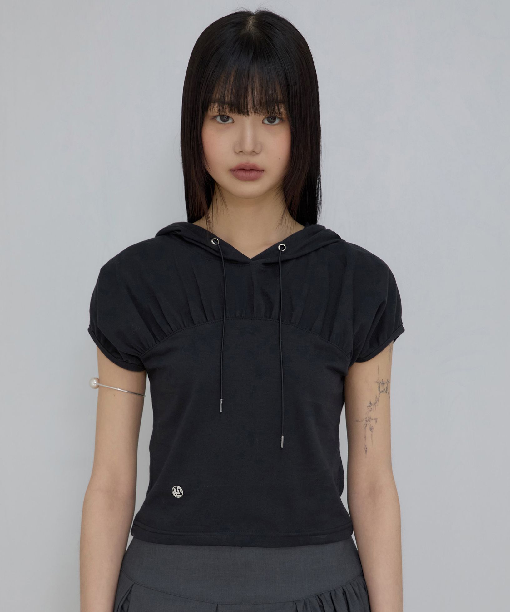 FLAREUP Kaya 縮褶連帽上衣 FL-159_Black